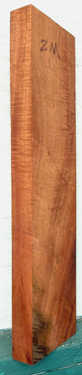 Bois Précieux Koa Hawaïen Curly - 1 X 3 1/2 X 16 5/8 Pouces - Scié Sur Quartier