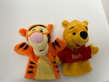 Winnie-the-Pooh  Tigger 9" Hand Puppets plush bear lot by Mattel, Disney, VTG