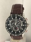 Citizen Herren Eco Drive Chrono A-T Alarm Funkuhr B.Lederarmband
