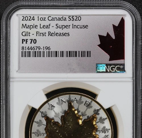 99¢ START! NGC Proof 70 First Releases 2024 1oz Silver $20 Canada Maple Leaf