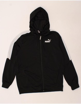 Puma Herren Zip Hoodie Pullover Large Schwarz Colourblock Polyester AG14
