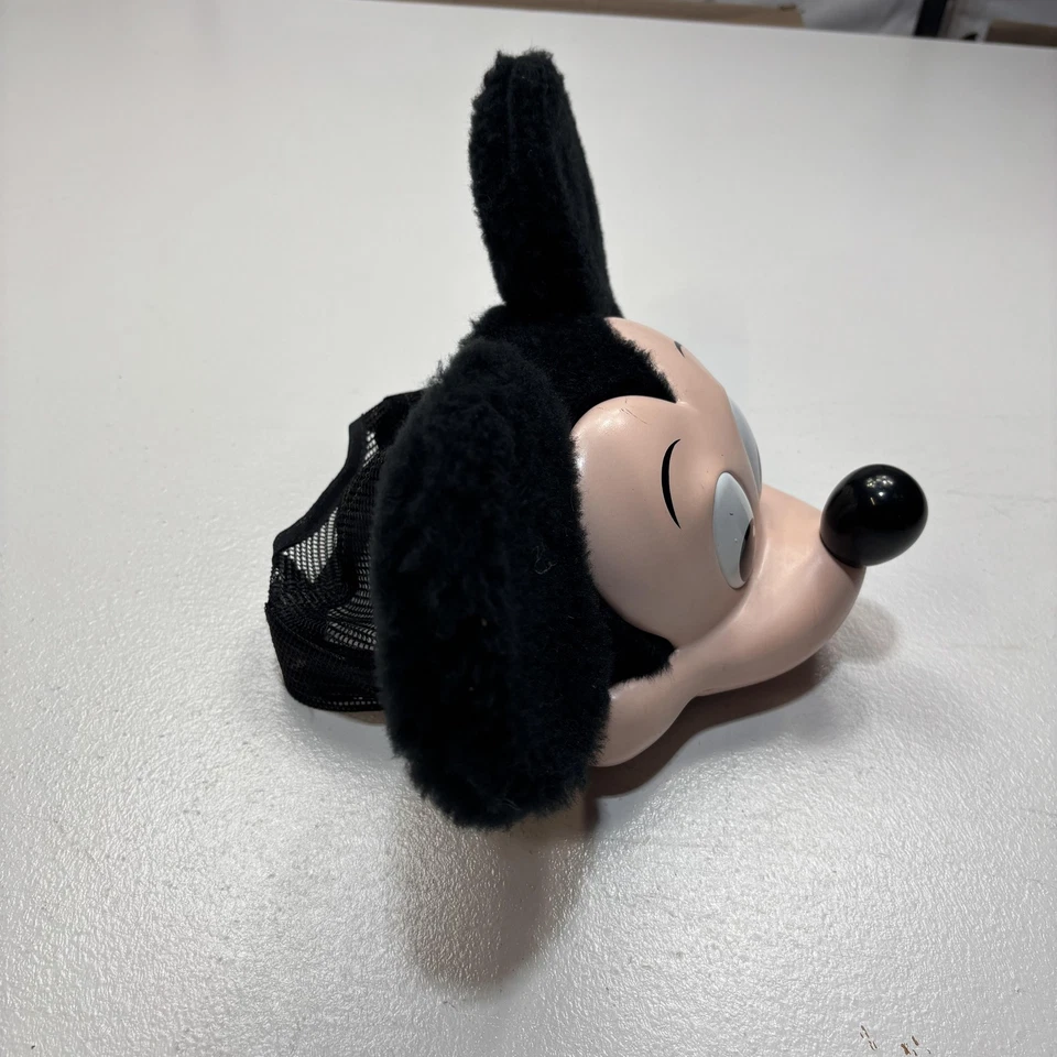 ВИНТАЖНЫЙ Disney Микки Маус шляпа крышка Snap назад водитель грузовика 3D пластиковый лицо мужской 80-х - Изображение 4 из 4