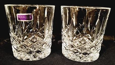 MARQUIS BY WATERFORD MARKHAM DOUBLE OLD FASHIONED GLASSES 3 3/4" SET OF 2
