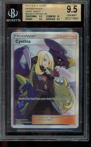 BGS 9.5 GEM MINT Pokemon Cynthia Hidden Fates Shiny Vault SV82/SV94