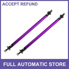 200mm Adjustable Front Bumper Lip Splitter Strut Rod Tie Support Bar Purple