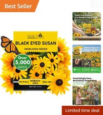 Versatile 5000-Pack of Black Eyed Susan Seeds - Indoor/Outdoor Heirloom Flower