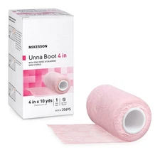 McKesson Unna Boot Pink 4" x 10 Yd with Zinc Oxide 2069S 1 Ct