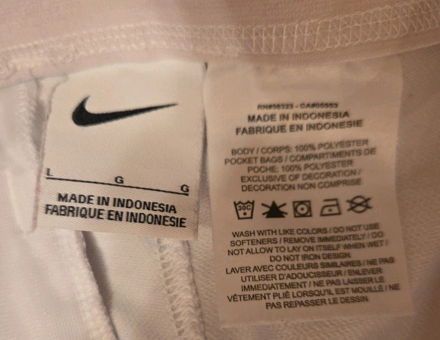 Pantalones de béisbol Nike juveniles blancos con ribete negro, talla grande, usados en excelente estado Foto 2 de 3