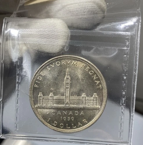 1939 $1 ICCS Certified- MS64- Canada Silver Dollar -Golden toning-Beautiful Coin