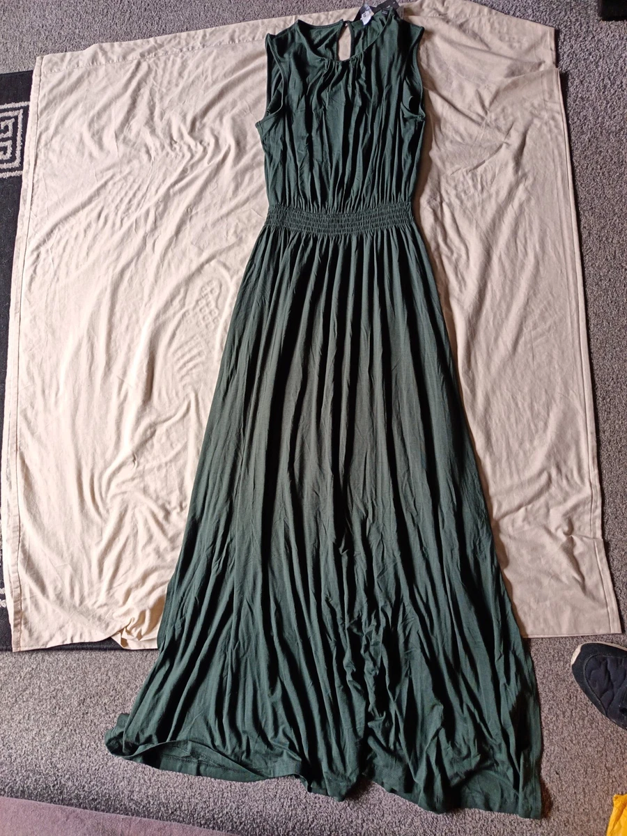 maxi dress dorothy perkins Women's Green Palm Tie Detail Frill Waist Maxi Dress