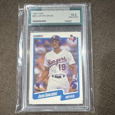 Fleer 1990 Juan Gonzalez #297 AGS 10.0 Gem Mint Graded Texas Rangers Rookie