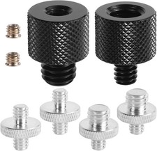 8pcs Tripod Screw Adapters, 1/4" to 3/8" Threaded Mount Converter Screw Tripod