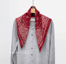 70 cashmere 30 silk Gemstone cashew double side printed square Wrap shawl 25''