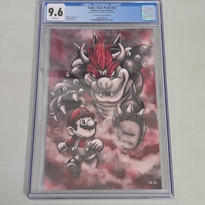 Fame Chris Pratt Mario Red Color Splash CGC 9.6 FANEXPO  28/50 SLAB Comic