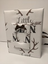 Little Man Antlers Deer Photo Album -Holds 100 4x6 Photos - Handmade
