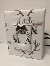 Little Man Antlers Deer Photo Album -Holds 100 4x6 Photos - Handmade