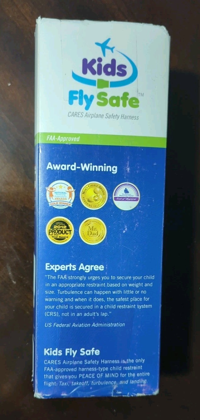Kids Fly Safe CARES Airplane Safety Harness FAA Approved 22 to 44 lbs.