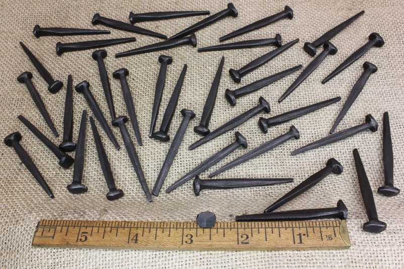 2" Rosehead 40 nails antique square wrought iron vintage rustic Decorative look
