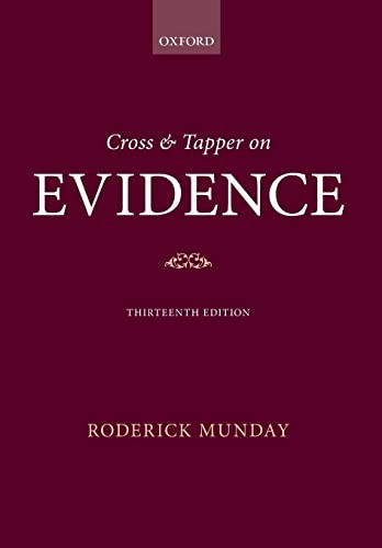 Cross & Tapper on Evidence,Roderick Munday