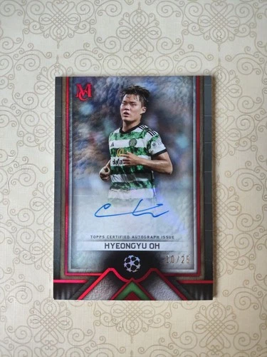 2023-24 Topps Museum UEFA HYEONGYU OH Red Auto /25 Archival Autograph Celtic