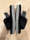 Koolaburra by UGG Back-Strap Sandals Fuzz'n II Black 7 Platform Slides Slippers — photo 2
