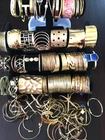 75+ HUGE Vintage Costume to Fashion Jewelry lot Bracelet CUFF ALL GOLD TONE