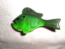 Wood Fishing Lure Decoy Signed & Carved by Leonard Nelson Ice Spear Fishing Mi./