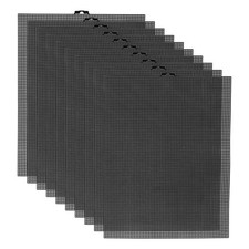 10Pcs Plastic Mesh Canvas Sheets 10.24"x13.19" 7 Count 1.8mm Hole Black