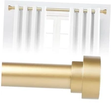 Curtain Rods for Windows 48 to 84 Inch,1 Inch Heavy Duty 36-88"&1 pack Gold