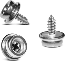 50 Pack Stainless Steel Boat Canvas Snaps 3/8 Inch Snaps Fastener Screw Snaps
