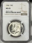 1966-S 50c Kennedy Half Dollar NGC MS65 40% Silver San Francisco US Coin
