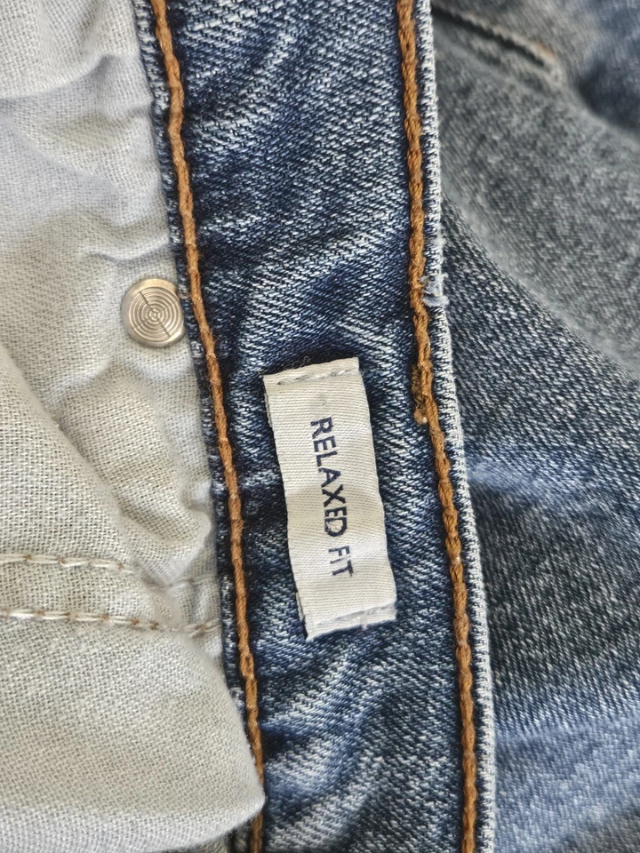 Saddlebred 男式 44 x 32 大高直筒休闲蓝色牛仔裤很好! — 第 4/4 张图片