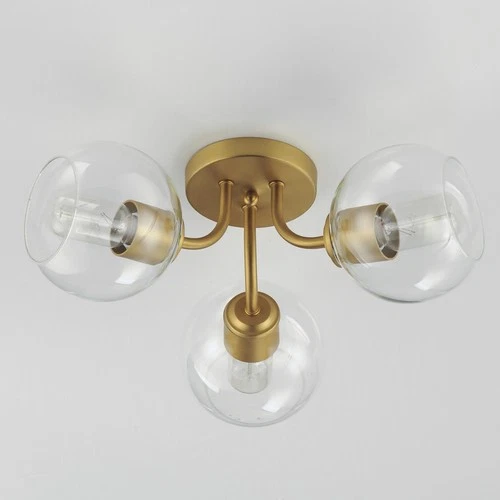 Maxim Lighting 21634CLNAB Knox Semi-Flush Mount Natural Aged Brass - Picture 3 of 5