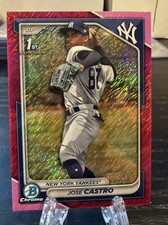 2024 Jose Castro 1st Bowman Fuchsia Shimmer /199 Bowman Chrome #BCP-175 Yankees