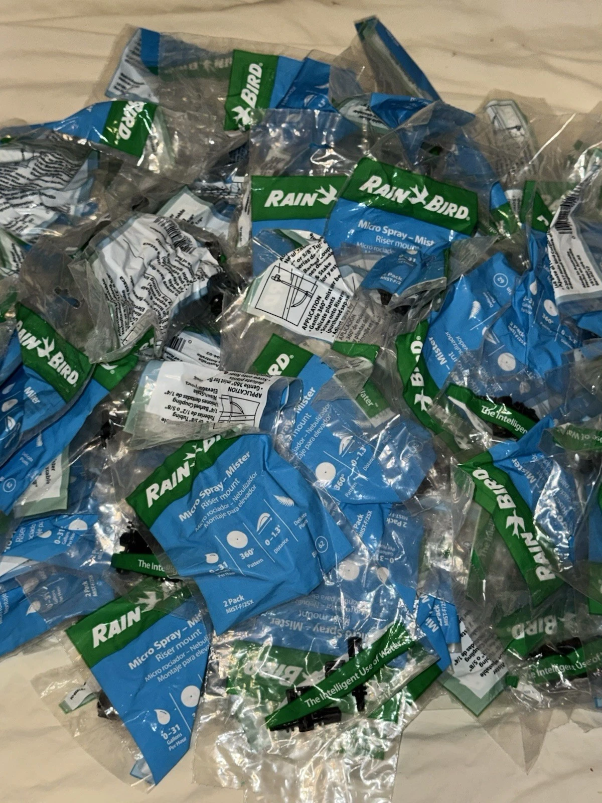Lot Of 30 Rain Bird Adjustable Threaded Mister 360° MIST-F/2 Micro Spray Plant