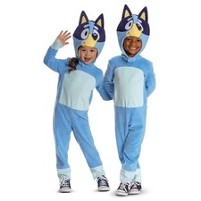 Bluey Kids Halloween Costume Plush Jumpsuit Headpiece Child Size 4-6X Disguise