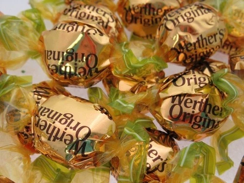 Werther's Creamy Caramel Apple Filled 8oz Werthers Hard Candy  Half Pound Sweet