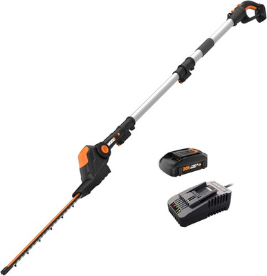 #ad WORX WG252 Cordless 20V 2 in 1 Hedge Trimmer w Attachment Capabilities $149.99