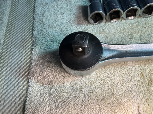 10” Craftsman 1/2" Dr, quick release W/thumb wheel RHFT & 7 MM 1/2” Dr Sockets - Picture 5 of 13