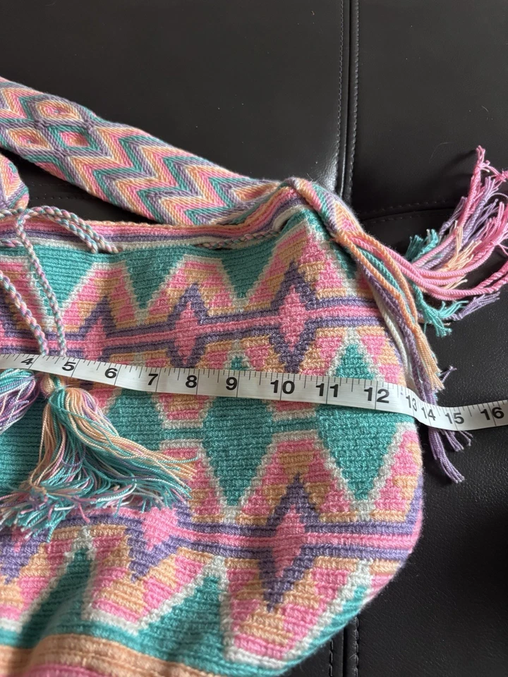 Bandolera Wayuu Mochila hecha a mano de algodón Foto 4 de 4