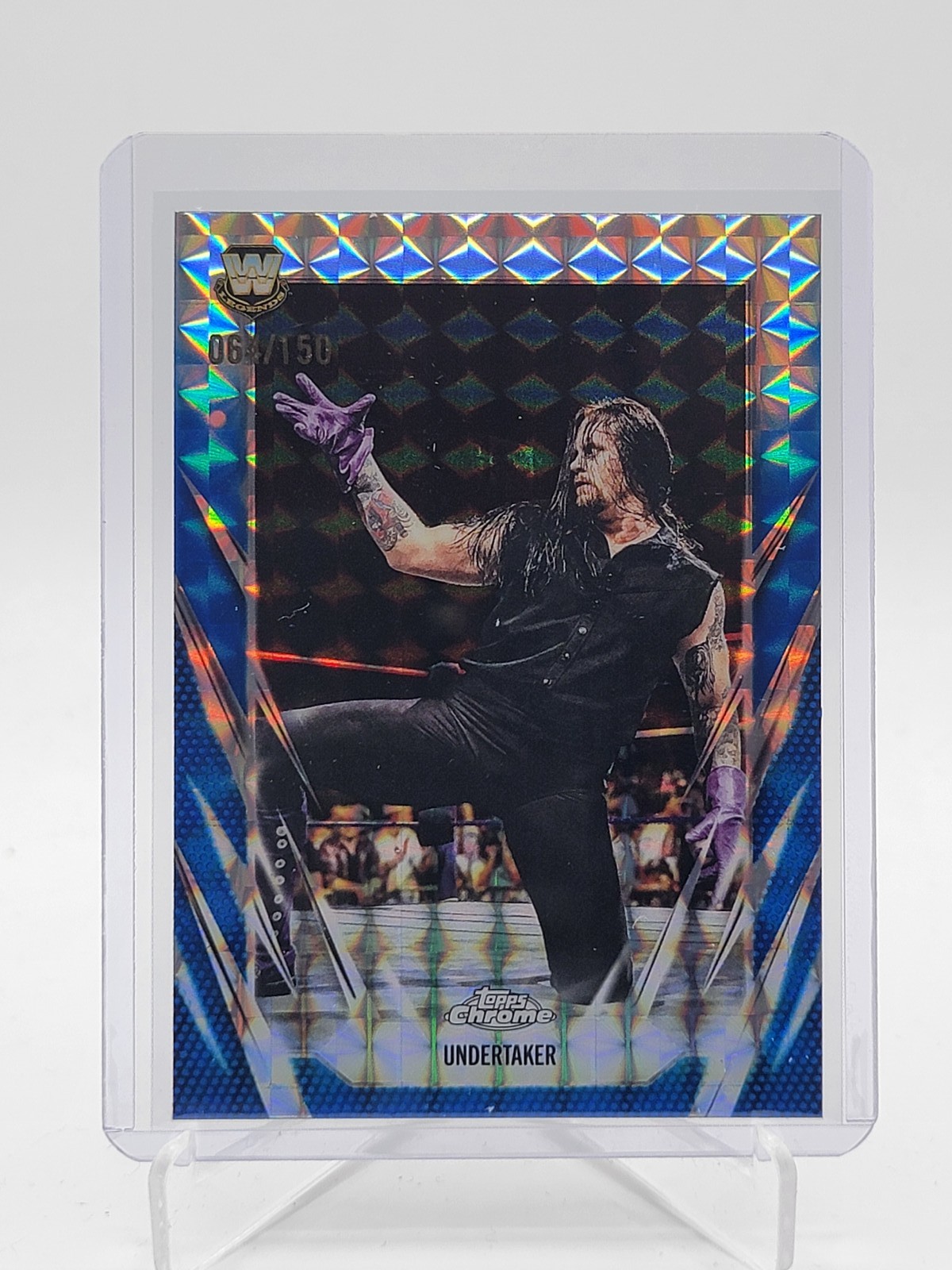 UNDERTAKER 2026 TOPPS CHROME WWE BLUE GEOMETRIC REFRACTOR /150 LEGENDS Q1940 B
