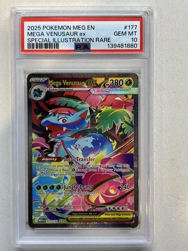 PSA 10 Mega Venusaur Ex #177/132 - Mega Evolution Pokémon TCG