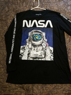 Chemistry Mens Black NASA Logo Long 