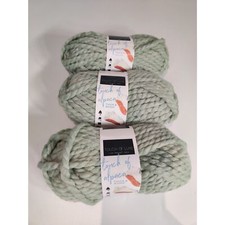 Touch Of Alpaca Thick  Quick Lion Brand Yarn Jumbo 7, Sage, 3 pack Lot
