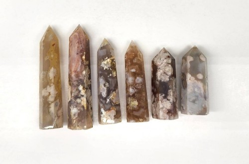 Wholesale Lot 1 Lb Natural Cherry Blossom Agate Obelisk Tower Crystal Wand - Picture 4 of 5