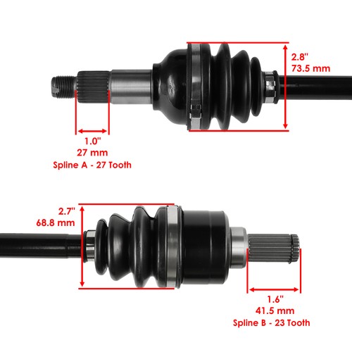 Rear Left & Right Complete CV Joint Axle For Yamaha Kodiak 700 YFM700 EPS SE - Picture 3 of 7