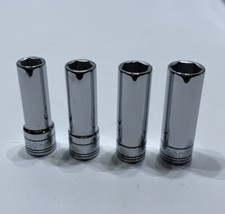 Set Of 4 Sk Hand Tools 38in Drive 6 Point Deep Metric Sockets 10 11 12 13mm