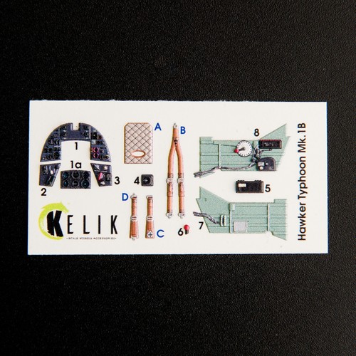KeliK K72024 Scale 1:72 Hawker Typhoon Mk.IB - Interior 3D Decal for Airfix kit - Picture 10 of 18