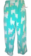 Carter's Girls Fleece Pajamas Pants Size 5 Liama Green White