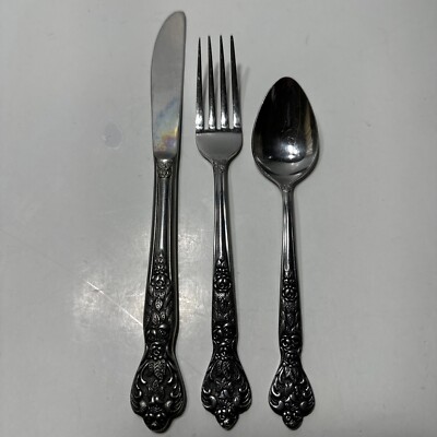 Versailles Stainless Flatware By MSI Japan (3 Pieces) Knife, Fork, And Spoon